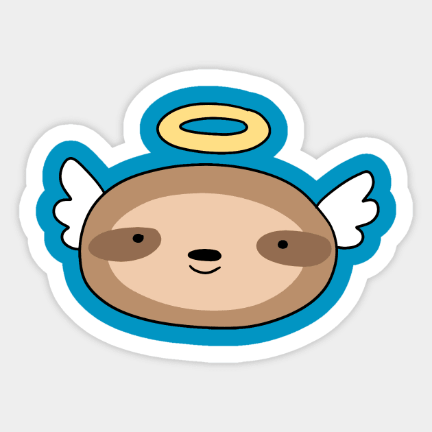 Sloth Angel Face Sticker by saradaboru